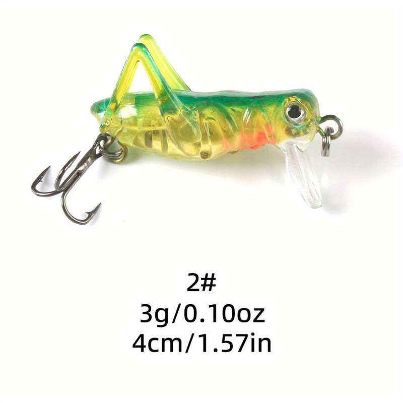 1pc 3g Realistic Grasshopper Fishing Lure Anmuka  Realistic Grasshopper Fishing Lure