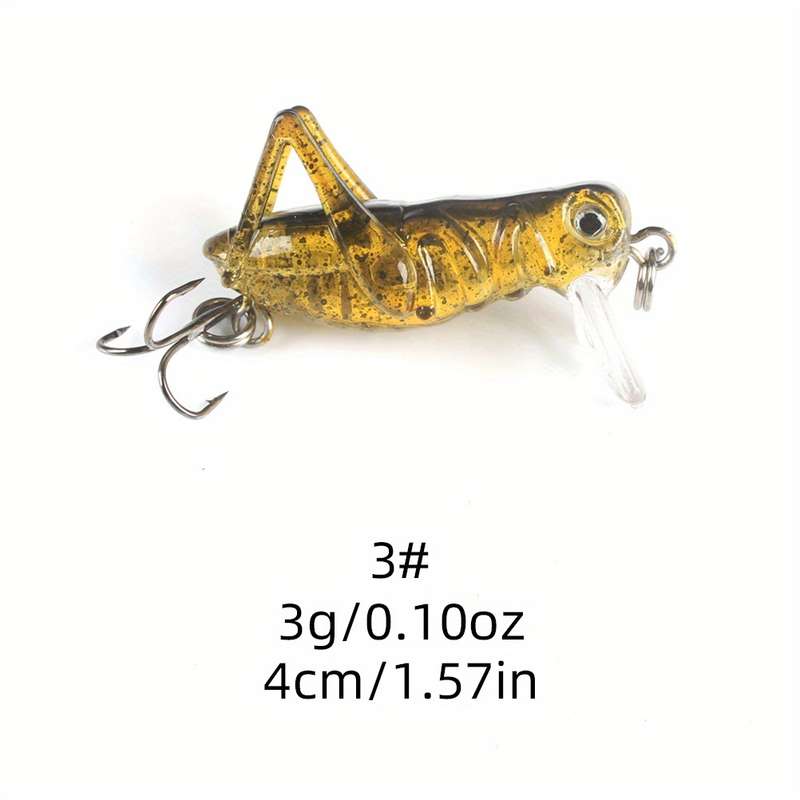 1pc 3g Realistic Grasshopper Fishing Lure Anmuka  Realistic Grasshopper Fishing Lure