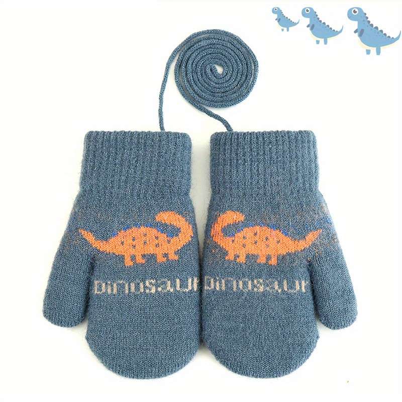 Winter Gloves Color Blackish Green Size Plus Size 7 To 11 Years Old