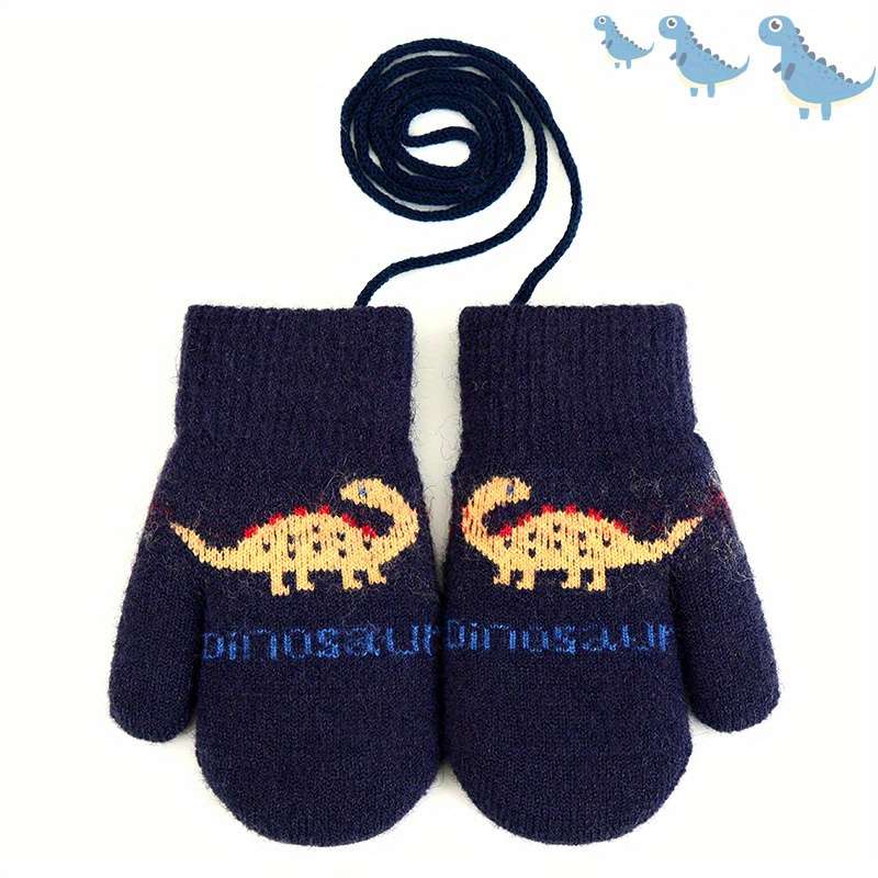 Winter Gloves Color Navy Blue Size Plus Size 7 To 11 Years Old