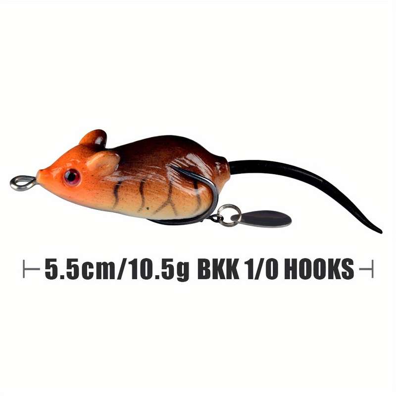 1pc Soft Mouse Shaped Bait Bells Sound Fishing Lure Silicon Artificial Fishing Bait Set Fish