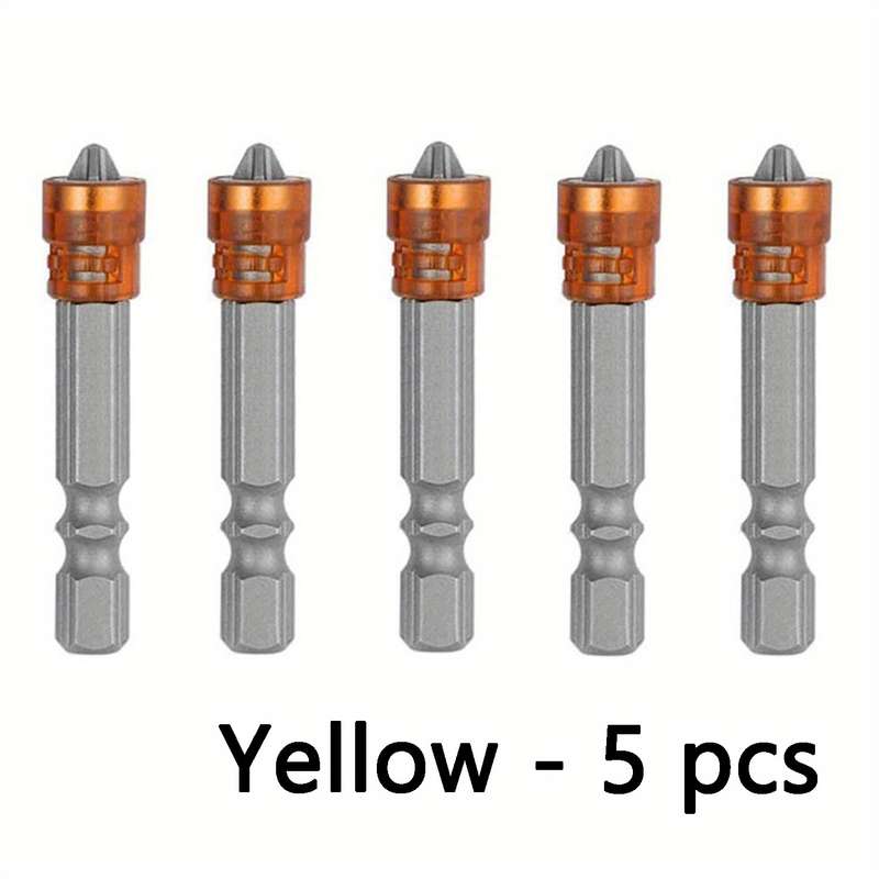 Screwdriver Bit Tool Set Color Yellow Quantity 5Pcs