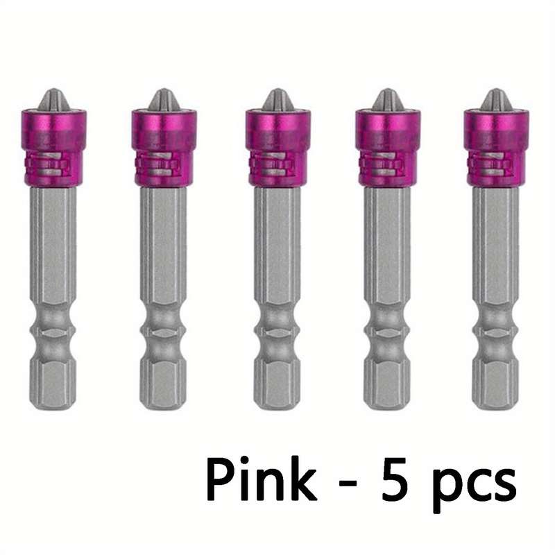 Screwdriver Bit Tool Set Color Pink Quantity 5Pcs