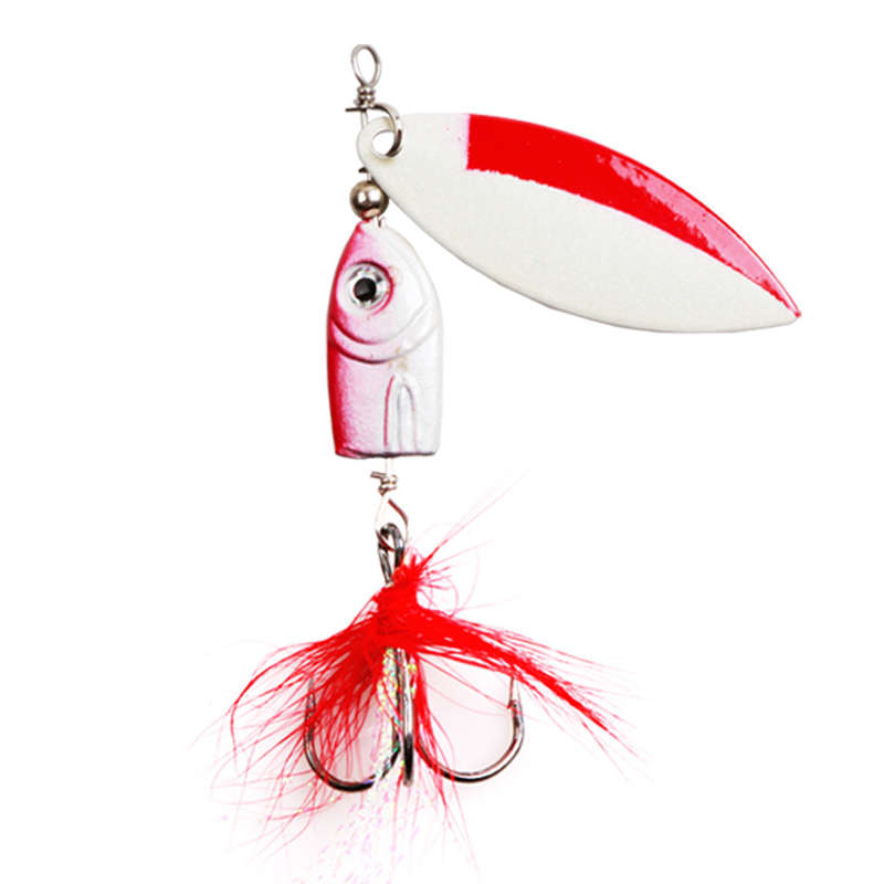 1pc 6.2cm Funpesca Rotating Metal Fishing Lures Squid Artificial Bait with Hooks Saltwater Trolli