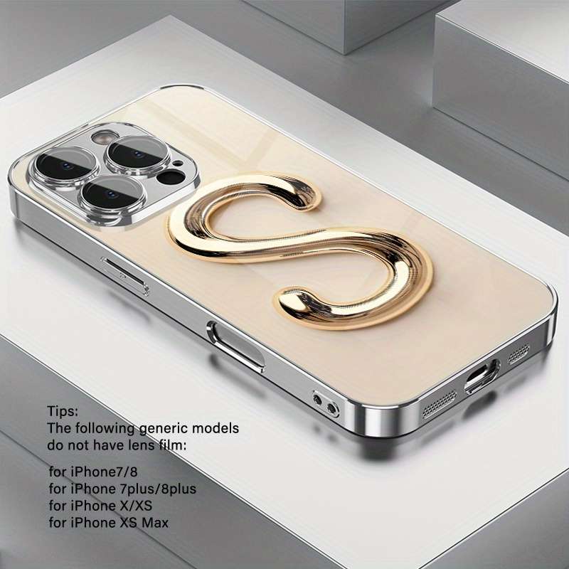 1Pc Mixed Color For iPhone 13 Pro Max Minimalist Art Letter S Phone Case