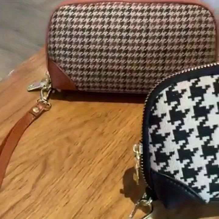 1pc 2025 Trendy Clutch Bag That Can Hold a Phone Long Wallet for Women Card Holder Canvas Coin P