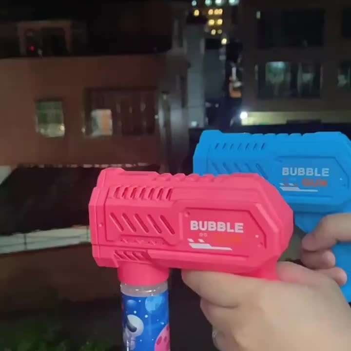 Toy Guns Items Multi Hole Automatic Bubble Gun Light Pink