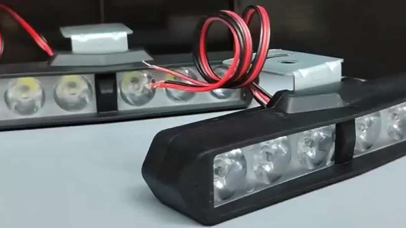 2pcs LED Car Lights White Color Motorcycle Off-road Vehicle Direct Shine + Flash 1