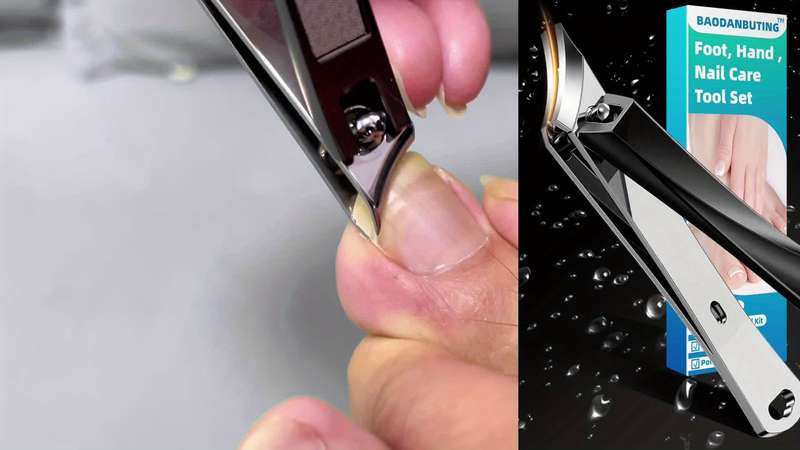 1pc Nail Clippers Slanted Curved Blade Toe Nail Clippers for Ingrown Toenails  Fingernail St