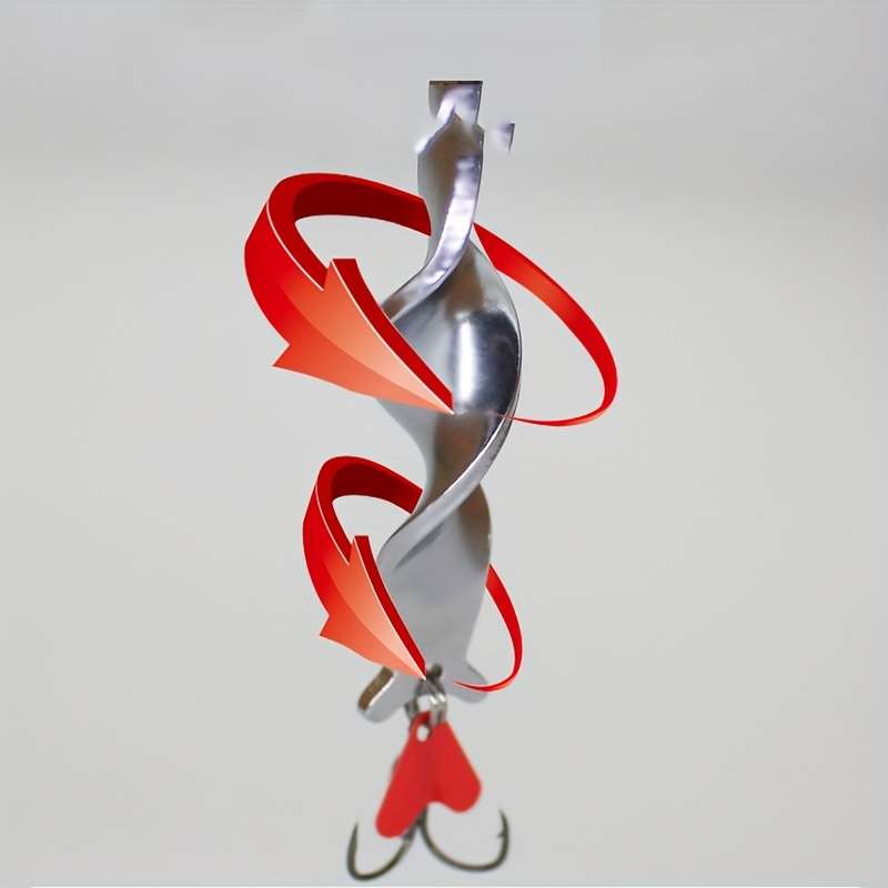 1pc Trolling Spinning Spiral Long Cast Spoons Fishing Lure Spinner 10g Screw Rotation Metal Jig