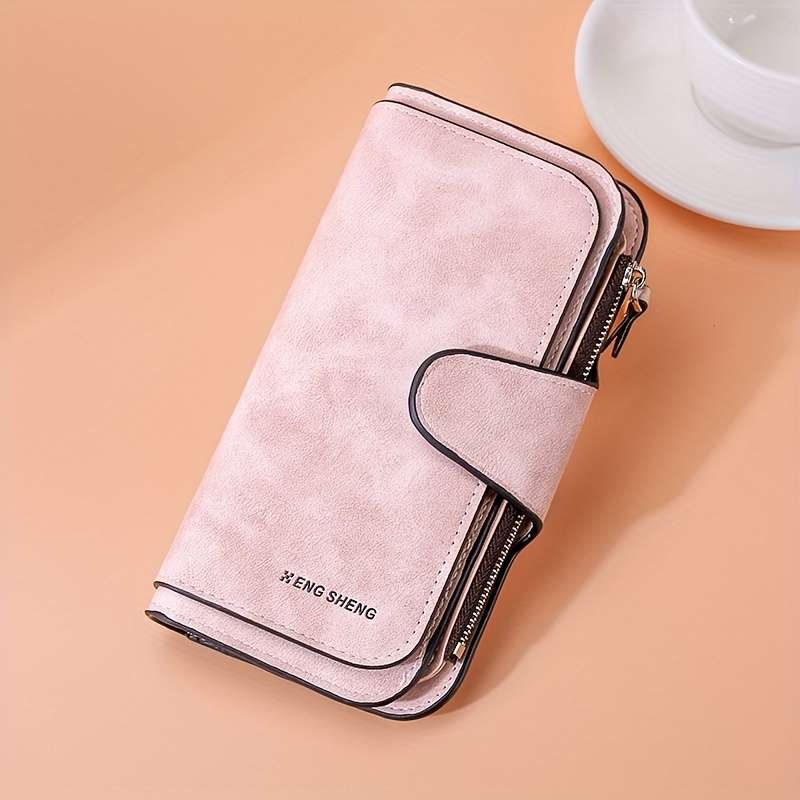 1pc Retro Minimalist Short Walet Solid Color Clutch Credit Card Case Multi Card Slots Wallet