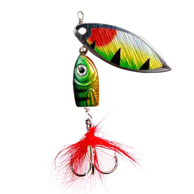 1pc 6.2cm Funpesca Rotating Metal Fishing Lures Squid Artificial Bait with Hooks Saltwater Trolli