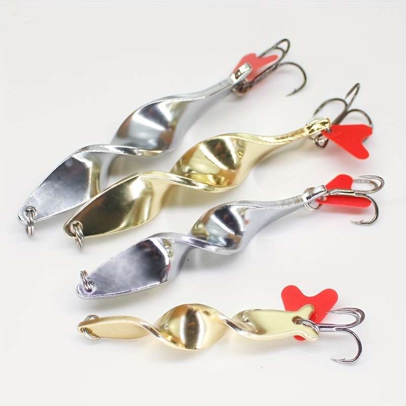1pc Trolling Spinning Spiral Long Cast Spoons Fishing Lure Spinner 10g Screw Rotation Metal Jig