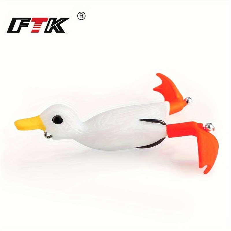 1pc Propeller Flipper Duck Fishing Lure 9cm 11.3g Artificial Bait Duckling with 3D Eyes Surf