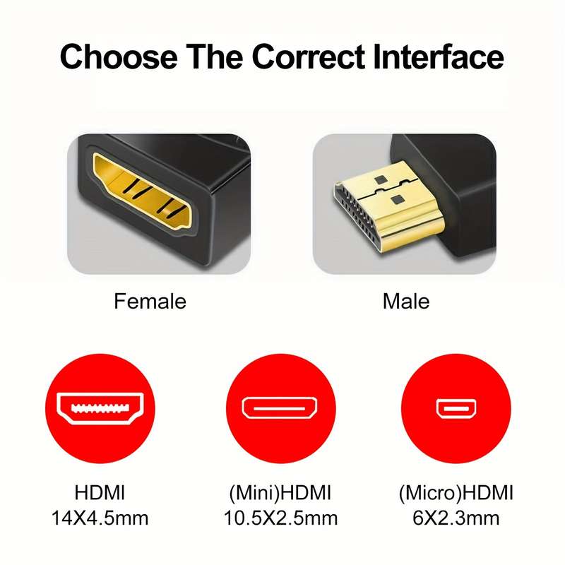 1pc High-Quality 90-Degree HDTV Adapter Male to Female 2.0 Cable with 4K@60Hz HDR Support