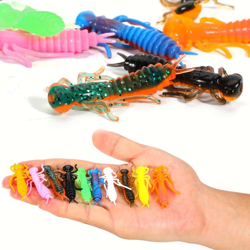 10pcs Soft Fishing Lure Set PVC Ideal for Freshwater Saltwater Angling