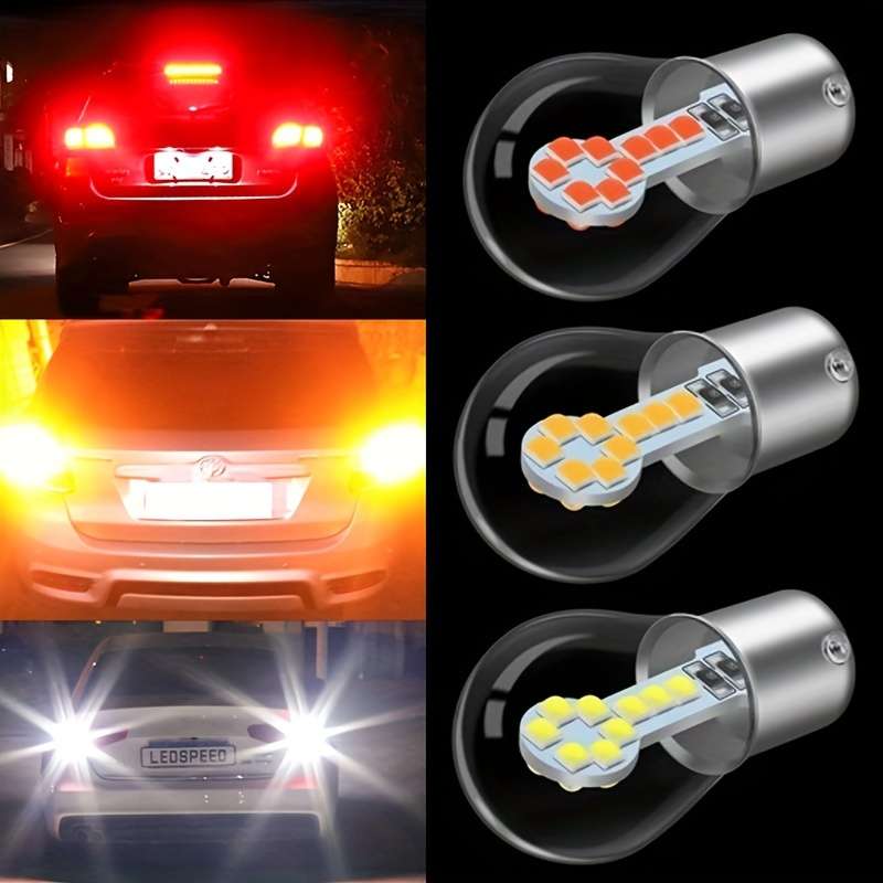 1pc Yellow LED Turn Signal & Brake Light Bulb High-Temperature Resistant 12V Mult