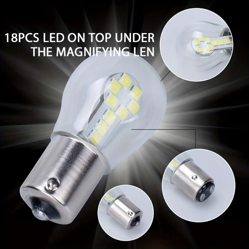 1pc Red LED Turn Signal & Brake Light Bulb High-Temperature Resistant 12V Multi-C
