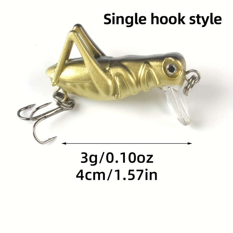 1pc 3g Realistic Grasshopper Fishing Lure Anmuka  Realistic Grasshopper Fishing Lure
