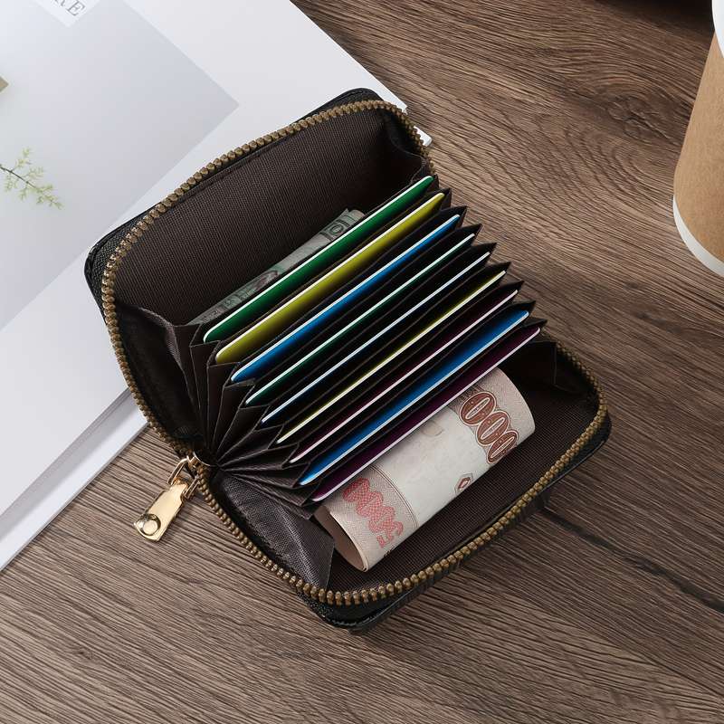 1pc New Card Bag Women's Large Capacity Card Holder Small Wallet Card Bag Coin Purse