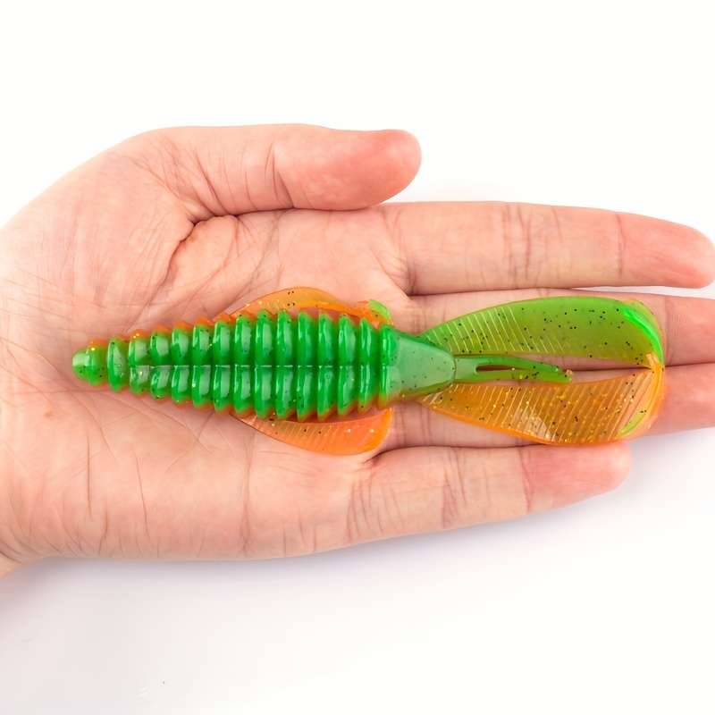 5pcs Vibrant Spiral Soft Baits 8.0cm 4.5g Slow Sinking Silicone Lures for Freshwater Saltw