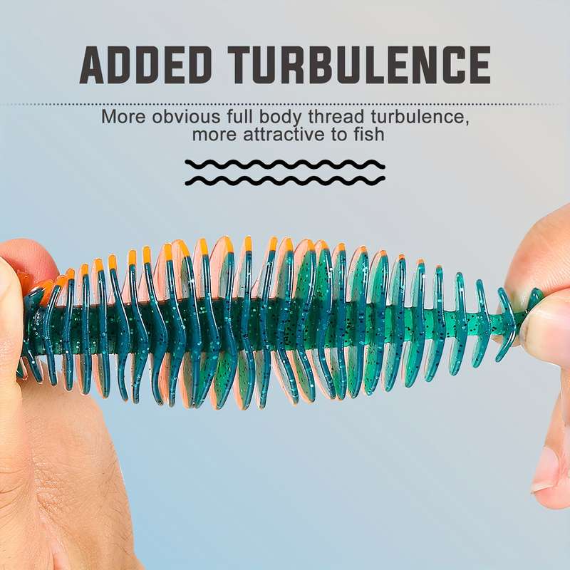3pcs 7.5cm Soft Fishing Lures Lifelike Artificial Swimbait with Realistic Segmented Body 6 Vibrant C