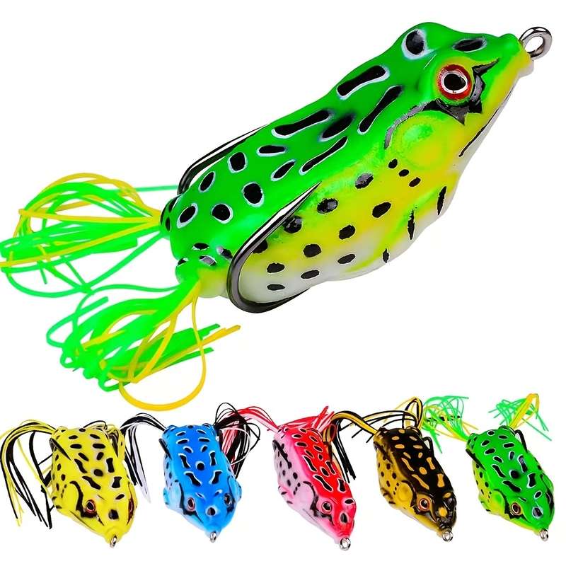 1pc 4.5g Artificial Soft Frog Shaped Fishing Lure Portable Plastic Minnow Crankbaits For Freshwater