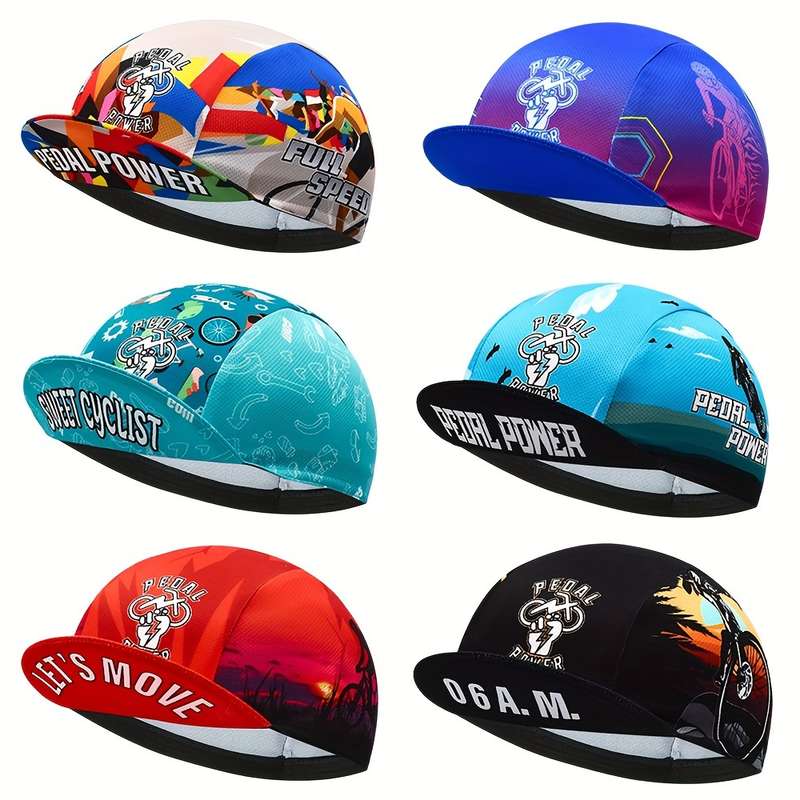 1pc Breathable Polyester Cycling Cap Anti-Sweat Sun Hat for Bike Riding and Team Sports