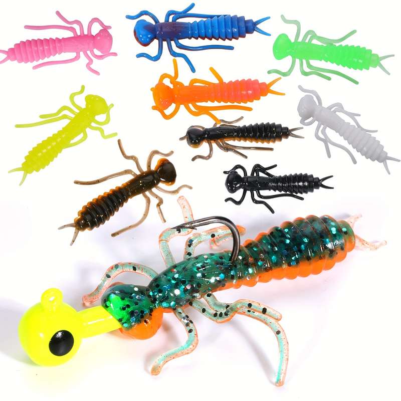 10pcs Soft Fishing Lure Set PVC Ideal for Freshwater Saltwater Angling