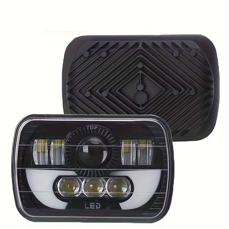 1pc 17.78cm Motorcycle Headlight Car Headlight H4 5X7 7X6 LED Truck Headlight H4 Far