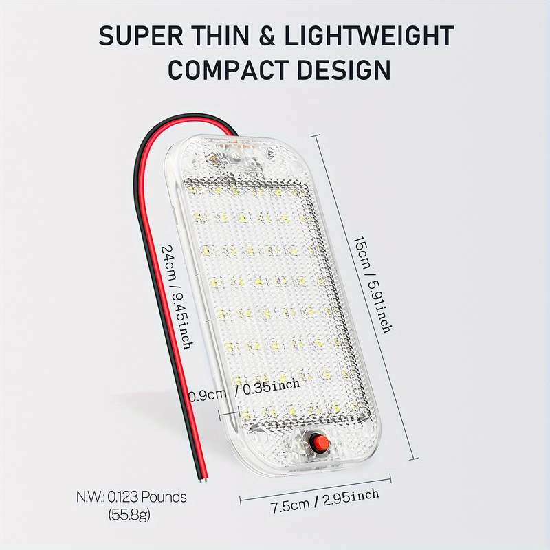 1pc Round Dome Light RV Interior Lighting 800 Lumens Super Bright RV LED Ceiling R