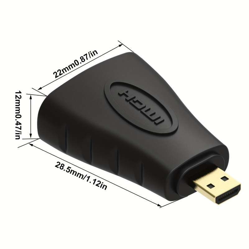1pc Micro USB Male to Micro HDTV Female Adapter Converter Gold Plated Glossy Surface Uncharg