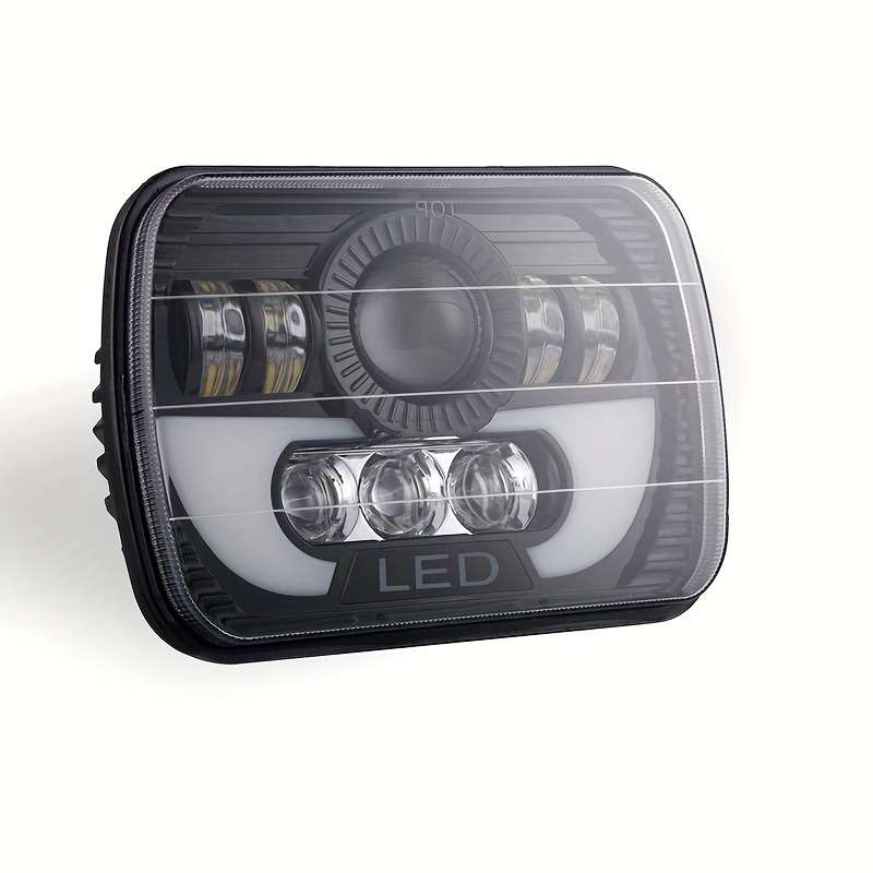 1pc 17.78cm Motorcycle Headlight Car Headlight H4 5X7 7X6 LED Truck Headlight H4 Far