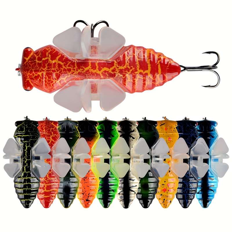 1pc Catch More Fish with Life Bionic Cicada Shape Fishing Bait Hard Artificial Fish Lure with Rot