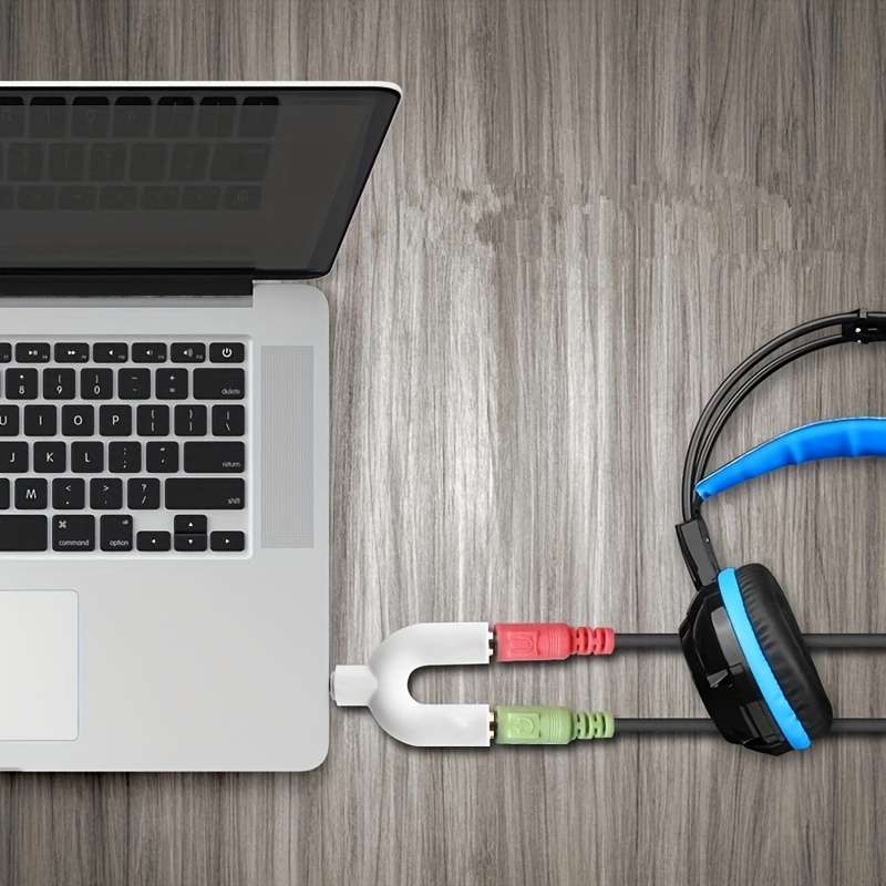 1pc 2in1 Audio Splitter Cable for Computers Smartphones Headphone and Microphone Adapter N