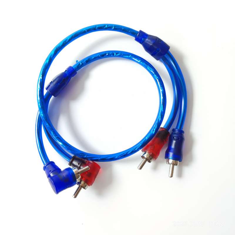1pc 50cm Car Amplifier Cable Installation Wiring RCA Copper Wire Vehicle Digital Stereo Hi-fi A