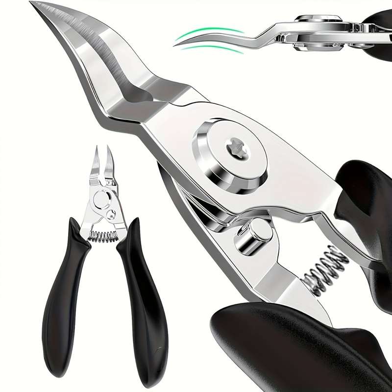 1pc Classic Professional Toenail Clippers Extra Sharp Pointed Nose Blades Stainless Steel Co
