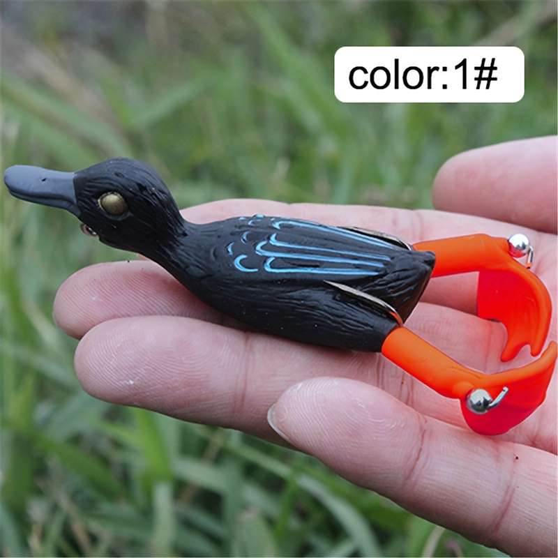 1pc Propeller Flipper Duck Fishing Lure 9cm 11.3g Artificial Bait Duckling with 3D Eyes Surf