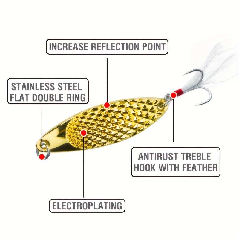 1pc 7g Long-range Lure Bait With Water Leeches Diamond Glitter Golden Bait