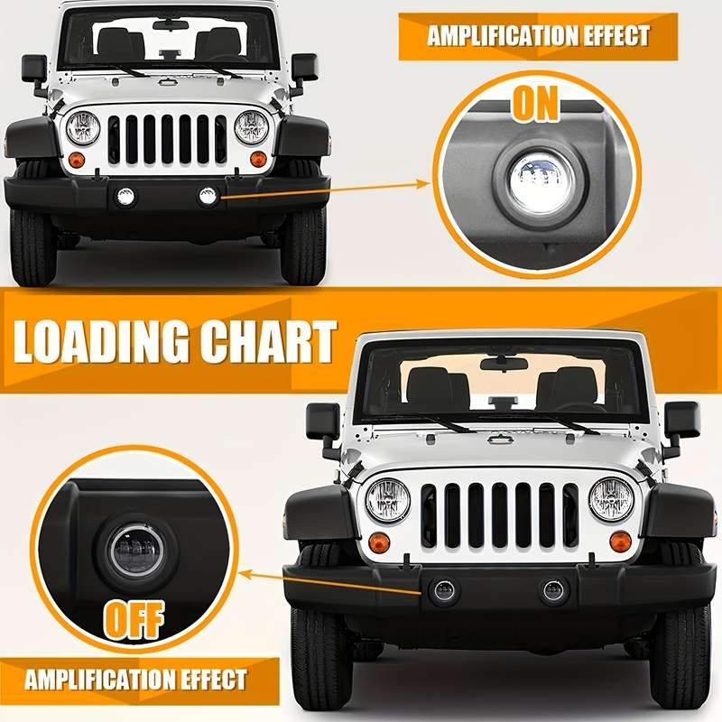 2pcs 10.16 Cm Angel Eyes LED Fog Light 12V 24V 60W Car Front Foglight 6000LM For Wran