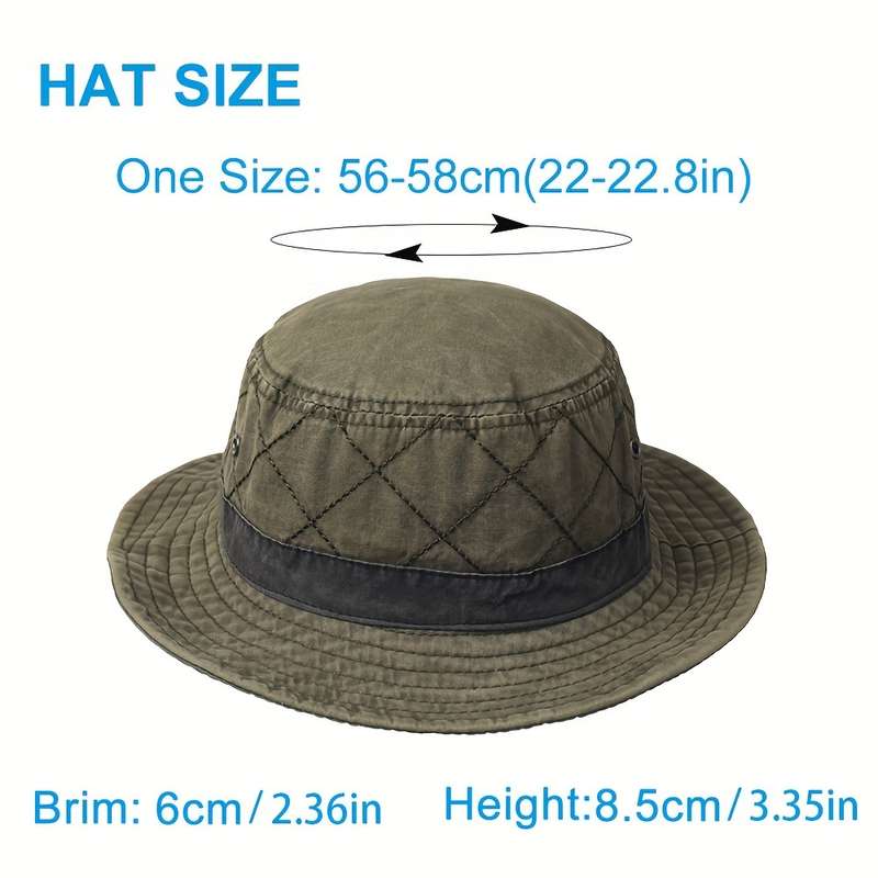 1pc Spring Summer Casual Bucket Hats for Men Women Washed Panama Hat Hiking Camping Outdoor Hat