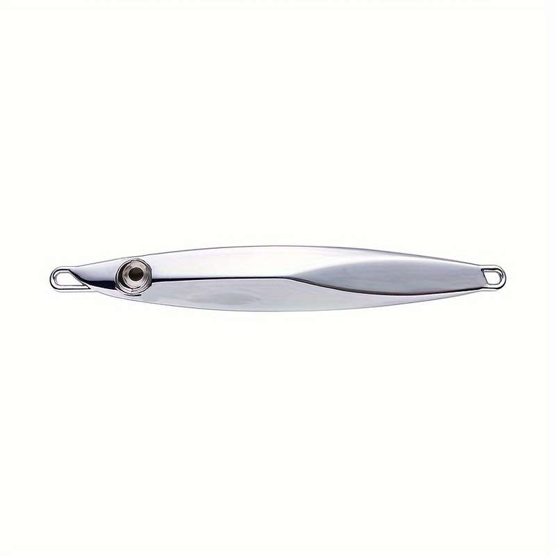 1pc 10g Sinking Metal Jig Silvery Trolling Hard Bait Bass Fishing Bait Fishing Tackle For Saltwa