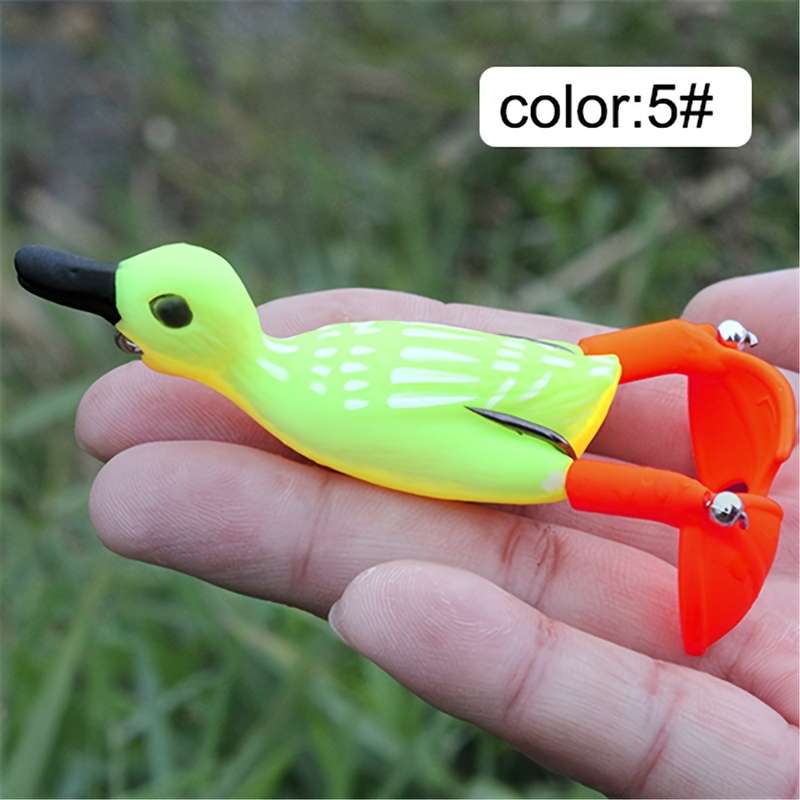 1pc Propeller Flipper Duck Fishing Lure 9cm 11.3g Artificial Bait Duckling with 3D Eyes Surf