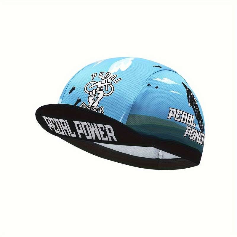 1pc Breathable Polyester Cycling Cap Anti-Sweat Sun Hat for Bike Riding and Team Sports