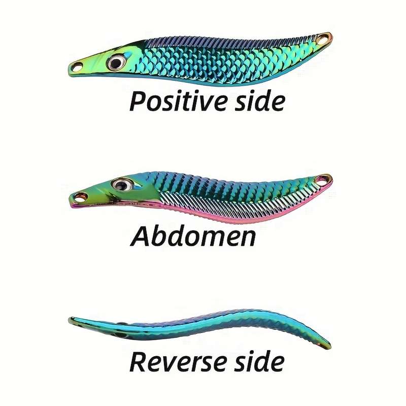 1pc 10g Leech Spinners Spoon Lures  Artificial Bait With Feather Hook Night Fishing Tackle