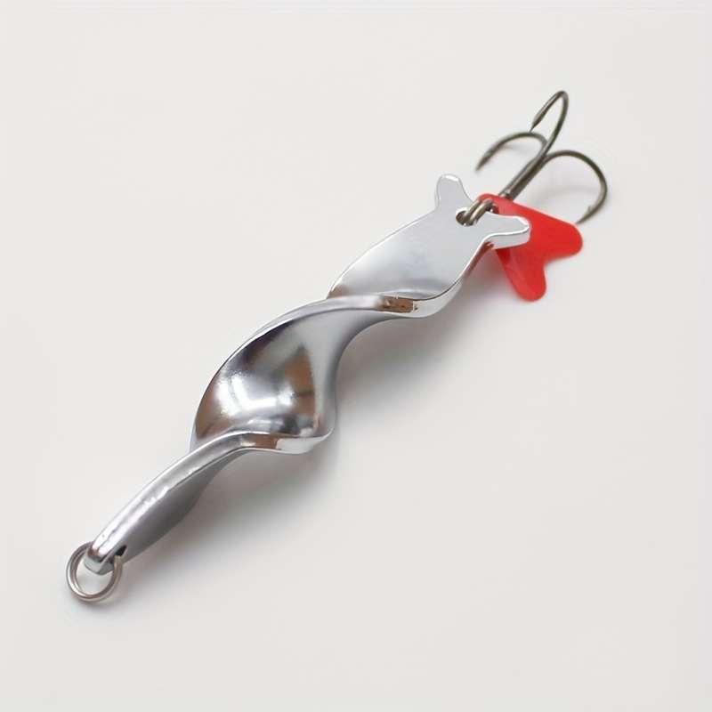 1pc Trolling Spinning Spiral Long Cast Spoons Fishing Lure Spinner 10g Screw Rotation Metal Jig