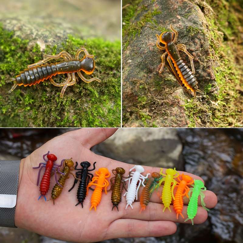 10pcs Soft Fishing Lure Set PVC Ideal for Freshwater Saltwater Angling