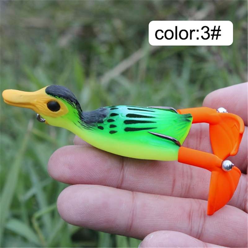 1pc Propeller Flipper Duck Fishing Lure 9cm 11.3g Artificial Bait Duckling with 3D Eyes Surf