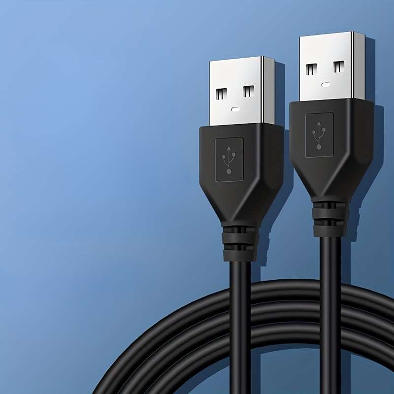 1pc 100cm USB Male-to-Male Data Cable Dual-USB Connection Line USB to USB Data Cable