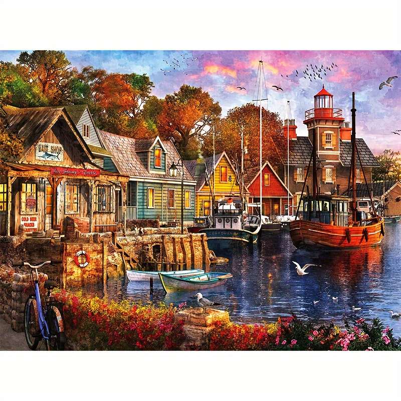 1pc 40x50cm Painting By Numbers for Adults Starter Kits Lakeside House Paint with Num